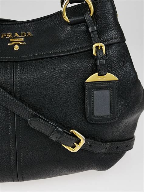 prada small vitello daino tote bag black